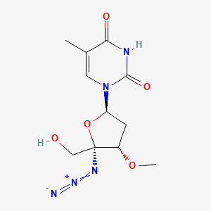 molecular formula C11H15N5O5 B12798246 4'-Azido-3'-O-methylthymidine CAS No. 140226-10-4