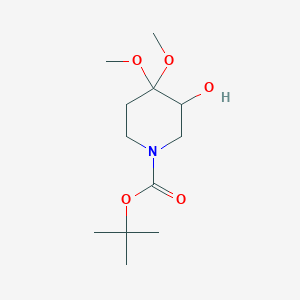 molecular formula C12H23NO5 B1279825 叔丁基3-羟基-4,4-二甲氧基哌啶-1-羧酸酯 CAS No. 841286-80-4