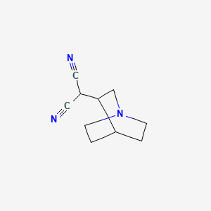 molecular formula C10H13N3 B12798252 3-Quinuclidinemalononitrile CAS No. 102338-72-7
