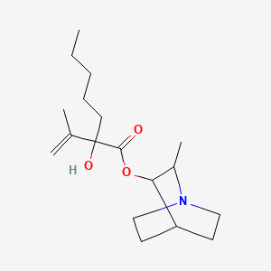 molecular formula C18H31NO3 B12798253 2-Methyl-3-quinuclidyl-n-amyl(isopropenyl)glycolate B CAS No. 101913-72-8