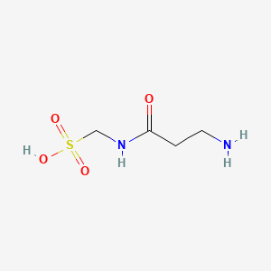molecular formula C4H10N2O4S B12798271 ((3-Aminopropanoyl)amino)methanesulfonic acid CAS No. 7478-90-2