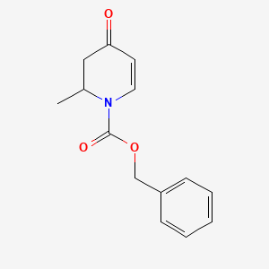 molecular formula C14H15NO3 B1279832 benzyl 2-methyl-4-oxo-3,4-dihydropyridine-1(2H)-carboxylate CAS No. 190906-91-3