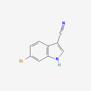 molecular formula C9H5BrN2 B1279834 6-溴-1H-吲哚-3-碳腈 CAS No. 224434-83-7