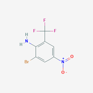 molecular formula C7H4BrF3N2O2 B1279835 2-Bromo-4-nitro-6-(trifluoromethyl)aniline CAS No. 400-66-8