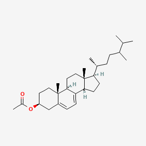 molecular formula C30H48O2 B12798355 22,23-Dihydroergosteryl acetate, non-irradiated CAS No. 2579-14-8