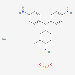 molecular formula C20H19MoN3O2P- B12798373 Fuchsine phosphomolybdate CAS No. 68845-38-5