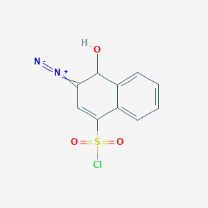 molecular formula C10H7ClN2O3S B12798390 3-Diazo-4-hydroxy-3,4-dihydronaphthalene-1-sulfonyl chloride 