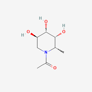 molecular formula C8H15NO4 B12798391 N-Acetyl-1,5-dideoxy-1,5-imino-L-fucitol CAS No. 117894-15-2