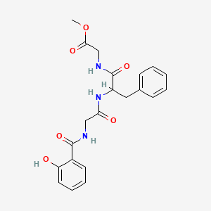 molecular formula C21H23N3O6 B12798435 Methyl 2-[[2-[[2-[(2-hydroxybenzoyl)amino]acetyl]amino]-3-phenylpropanoyl]amino]acetate CAS No. 78397-59-8