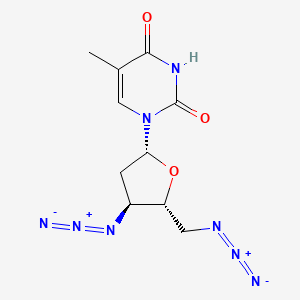 molecular formula C10H12N8O3 B12798454 3',5'-Diazido-3'-deoxythymidine CAS No. 64638-14-8