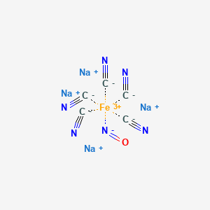 molecular formula C5FeN6Na4O+ B12798461 Sodium nitroprussiate CAS No. 63919-22-2