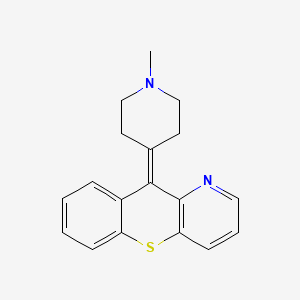 molecular formula C18H18N2S B12798477 10-(N-Methylpiperidyliden-4)-1-azathioxanthene CAS No. 47124-87-8