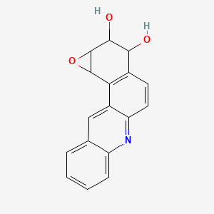 molecular formula C17H13NO3 B12798495 Oxireno(5,6)benz(1,2-a)acridine-2,3-diol, 1a,2,3,11c-tetrahydro-, (1aalpha,2alpha,3beta,11calpha)- CAS No. 81981-34-2