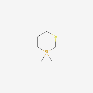 molecular formula C6H14SSi B12798515 3,3-Dimethyl-1,3-thiasilinane CAS No. 18163-14-9