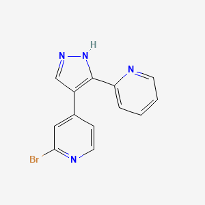 molecular formula C13H9BrN4 B1279852 2-Bromo-4-(3-(pyridin-2-yl)-1H-pyrazol-4-yl)pyridine CAS No. 446880-81-5