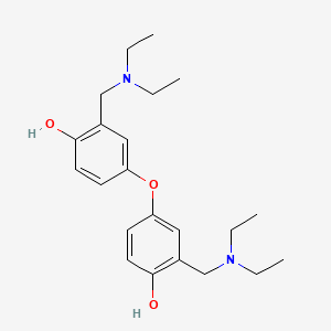 molecular formula C22H32N2O3 B12798552 4,4'-Oxybis(alpha-(diethylamino)-o-cresol) CAS No. 7494-55-5