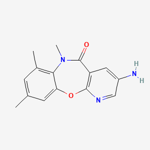 molecular formula C15H15N3O2 B12798577 3-Amino 6,7,9-trimethyl-pyrido(2,3-b)(1,5)benzoxazepin-5(6H)-one CAS No. 134894-46-5