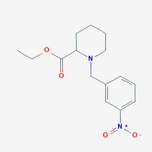 Ethyl 1-[(3-nitrophenyl)methyl]piperidine-2-carboxylate