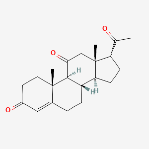 molecular formula C21H28O3 B12798664 17alpha-Pregn-4-ene-3,11,20-trione CAS No. 26423-78-9