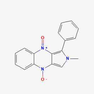 molecular formula C17H13N3O2 B12798682 2-Methyl-1-phenyl-2H-pyrrolo(3,4-b)quinoxaline 4,9-dioxide CAS No. 77362-16-4