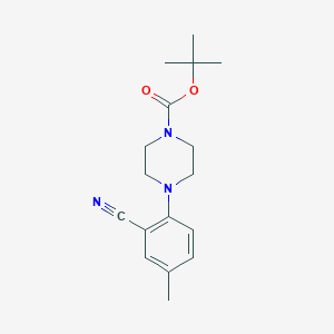 molecular formula C17H23N3O2 B1279869 Tert-butyl 4-(2-cyano-4-methylphenyl)piperazine-1-carboxylate CAS No. 1027911-78-9