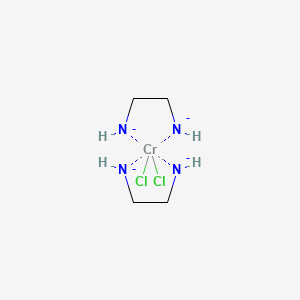molecular formula C4H12Cl2CrN4-4 B12798731 Chromium dl-dichloro(ethylenediamine) chloride CAS No. 14240-29-0