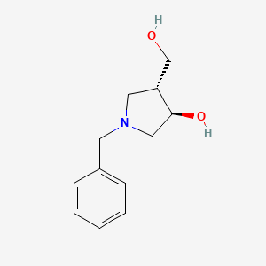 molecular formula C12H17NO2 B1279876 (3R,4R)-1-Benzyl-4-hydroxy-3-pyrrolidinemethanol CAS No. 253129-03-2