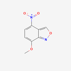 molecular formula C8H6N2O4 B12798764 7-Methoxy-4-nitro-2,1-benzoxazole CAS No. 10202-98-9