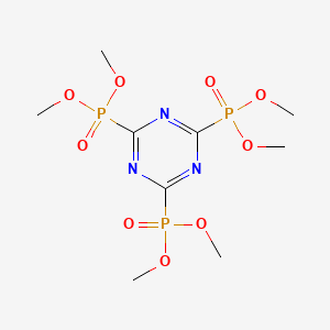 molecular formula C9H18N3O9P3 B12798765 Phosphonic acid, 1,3,5-triazine-2,4,6-triyltris-, hexamethyl ester CAS No. 903-22-0