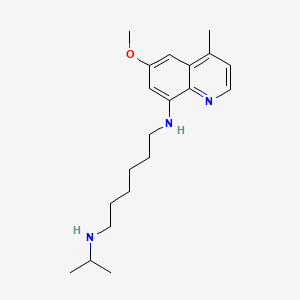molecular formula C20H31N3O B12798773 (6-Methoxy-4-methyl(8-quinolyl))(6-((methylethyl)amino)hexyl)amine CAS No. 68219-17-0