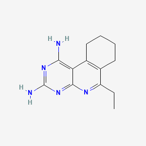 molecular formula C13H17N5 B12798781 Pyrimido(4,5-c)isoquinoline-1,3-diamine, 6-ethyl-7,8,9,10-tetrahydro- CAS No. 53661-23-7