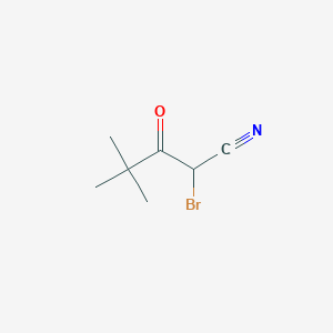 molecular formula C7H10BrNO B1279880 1-Bromo-1-cyano-3,3-dimethylbutan-2-one CAS No. 89563-44-0