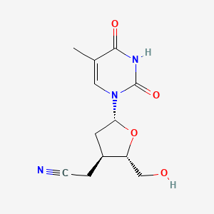 molecular formula C12H15N3O4 B12798802 3'-Cyanomethyl-3'-deoxythymidine CAS No. 128119-37-9