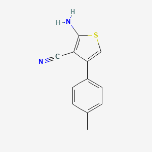 molecular formula C12H10N2S B1279881 2-Amino-4-(4-methylphenyl)thiophene-3-carbonitrile CAS No. 86604-37-7
