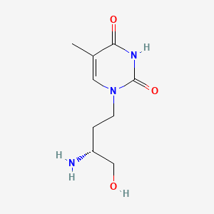 molecular formula C9H15N3O3 B12798818 3-Amino-4-hydroxybutylthymine CAS No. 131652-61-4