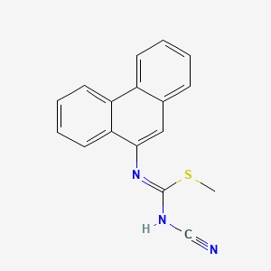 molecular formula C17H13N3S B12798837 Methyl N-cyano-N'-(9-phenanthryl)imidothiocarbamate CAS No. 6278-34-8