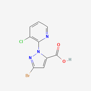 molecular formula C9H5BrClN3O2 B1279885 3-溴-1-(3-氯吡啶-2-基)-1H-吡唑-5-羧酸 CAS No. 500011-86-9