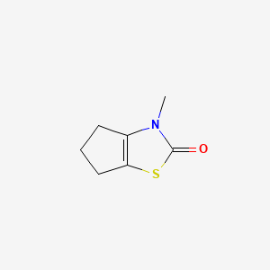 molecular formula C7H9NOS B12798903 3-Methyl-3,4,5,6-tetrahydro-2H-cyclopenta(d)(1,3)thiazol-2-one CAS No. 91982-68-2