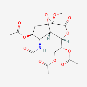 molecular formula C18H25NO11 B12798907 Sialic acid lactone CAS No. 116897-96-2