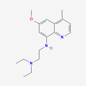 molecular formula C17H25N3O B12799034 Diethyl(2-((6-methoxy-4-methyl(8-quinolyl))amino)ethyl)amine CAS No. 88756-05-2