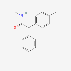 molecular formula C17H19NO B12799093 N-methyl-2,2-bis(4-methylphenyl)acetamide CAS No. 7469-84-3