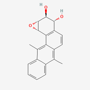 molecular formula C20H18O3 B12799146 syn-7,12-Dimethylbenz(a)anthracene-3,4-dihydrodiol 1,2-epoxide CAS No. 115225-74-6
