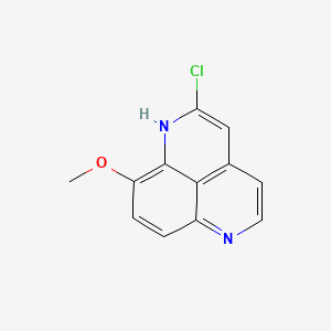 molecular formula C12H9ClN2O B12799151 2-Chloro-9-methoxy-1H-benzo(ij)-2,7-naphthyridine CAS No. 84346-32-7
