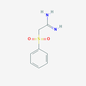 molecular formula C8H10N2O2S B127992 2-Benzenesulphonyl-acetamidine CAS No. 144757-42-6