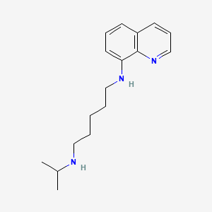 molecular formula C17H25N3 B12799203 N(1)-Isopropyl-N(5)-(8-quinolinyl)-1,5-pentanediamine CAS No. 6633-18-7