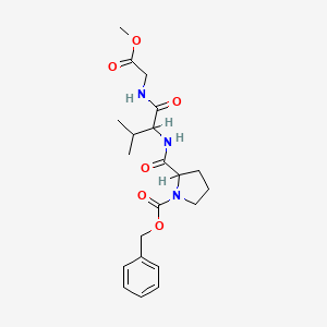 molecular formula C21H29N3O6 B12799204 Methyl 1-[(benzyloxy)carbonyl]prolylvalylglycinate CAS No. 24692-58-8