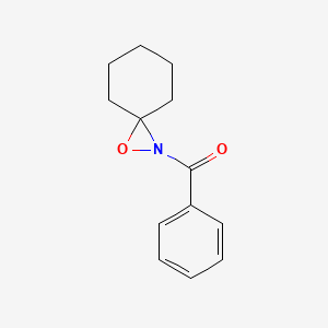 molecular formula C13H15NO2 B12799214 2-Benzoyl-1-oxa-2-azaspiro(2.5)octane CAS No. 2289-83-0