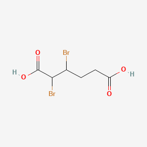 molecular formula C6H8Br2O4 B12799216 alpha,beta-Dibromoadipic acid CAS No. 63905-30-6