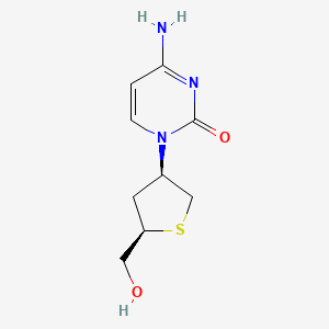 molecular formula C9H13N3O2S B12799234 L-threo-Pentitol, 2-(4-amino-2-oxo-1(2H)-pyrimidinyl)-1,2,3,4-tetradeoxy-1,4-epithio- CAS No. 142941-62-6