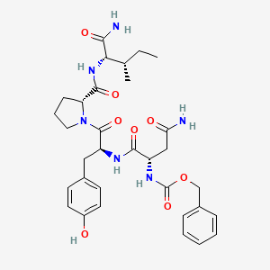 molecular formula C32H42N6O8 B12799329 L-Isoleucinamide, N2-((phenylmethoxy)carbonyl)-L-asparaginyl-L-tyrosyl-D-prolyl- CAS No. 121822-73-9